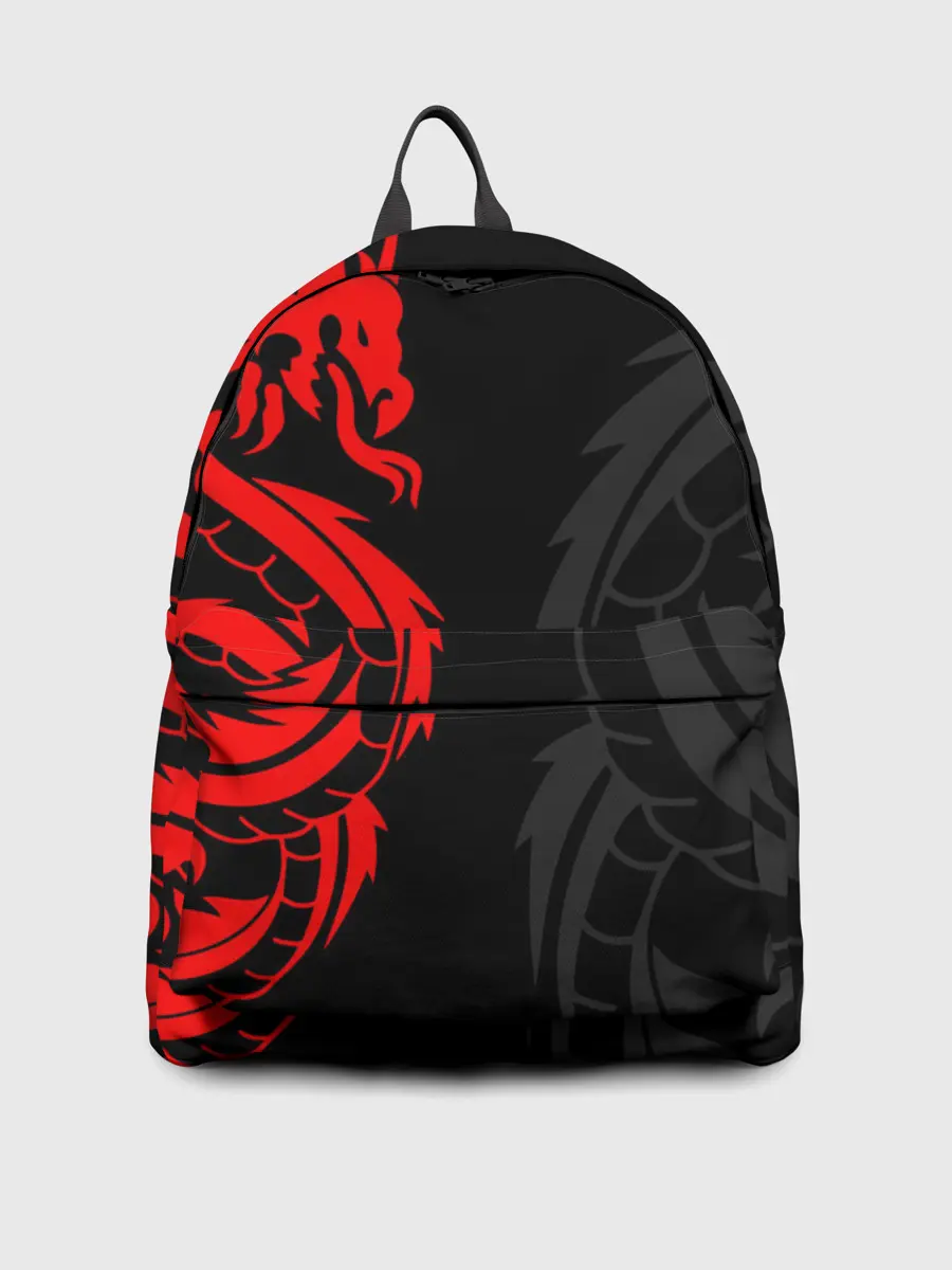 Рюкзак джинсовый / КРАСНЫЙ ДРАКОН ТАТУ / RED DRAGON TATTOO