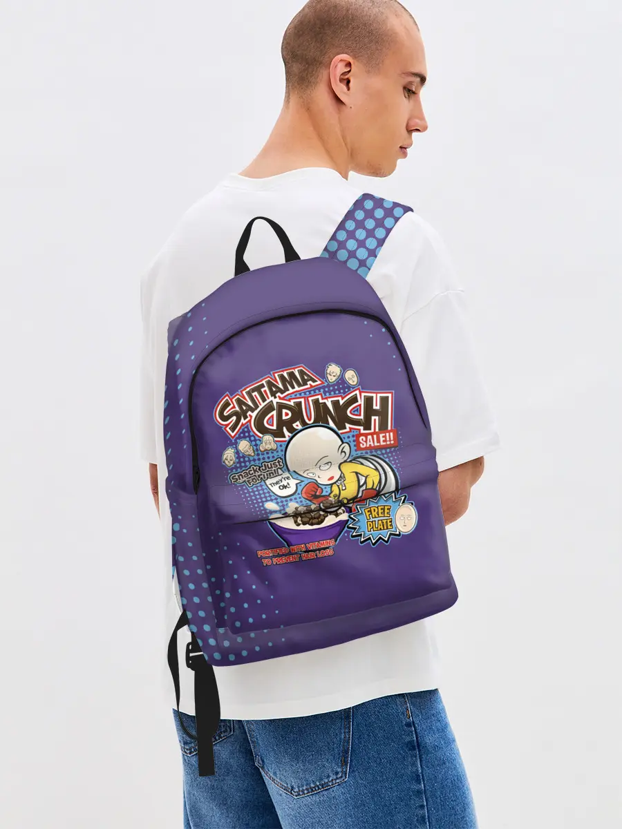 Рюкзак джинсовый / Saitama crunch One Punch-Man