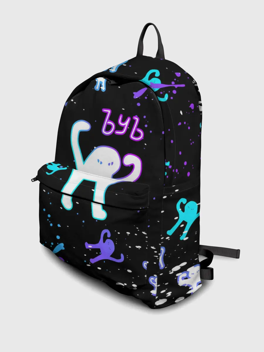 Рюкзак джинсовый / КОТ ЪУЪ СЪУКА | NEON