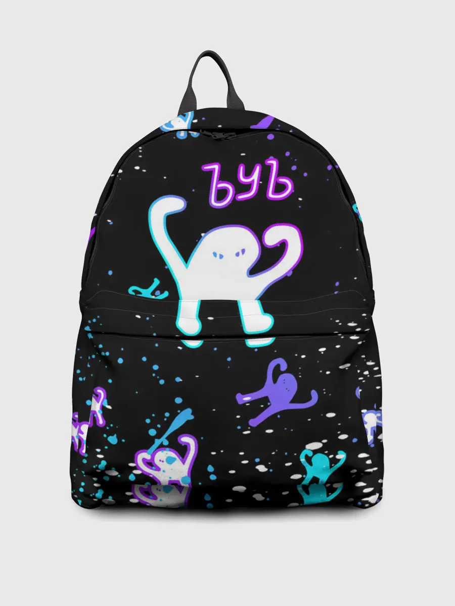 Рюкзак джинсовый / КОТ ЪУЪ СЪУКА | NEON