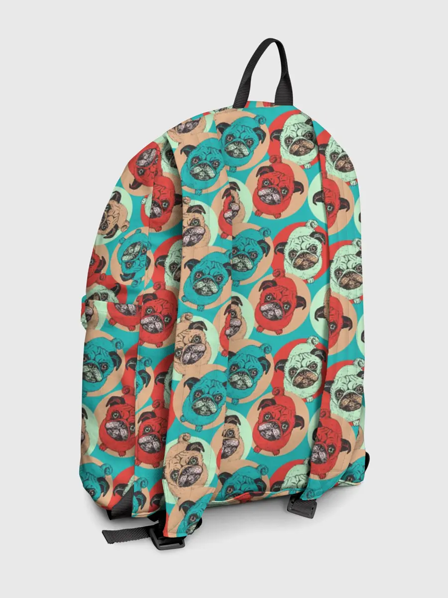 Рюкзак джинсовый / Прикольные Мопсы