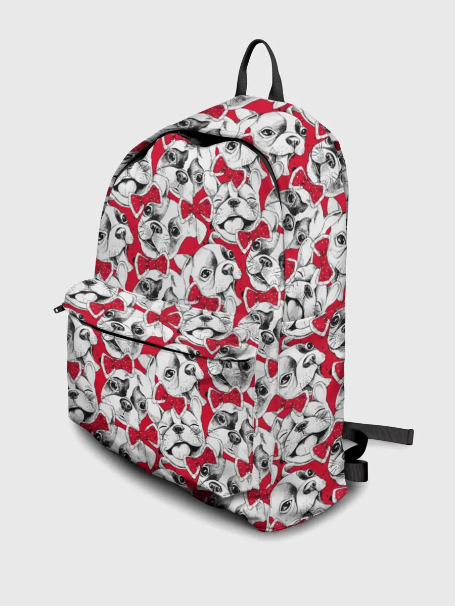 Рюкзак джинсовый / Французский Бульдог