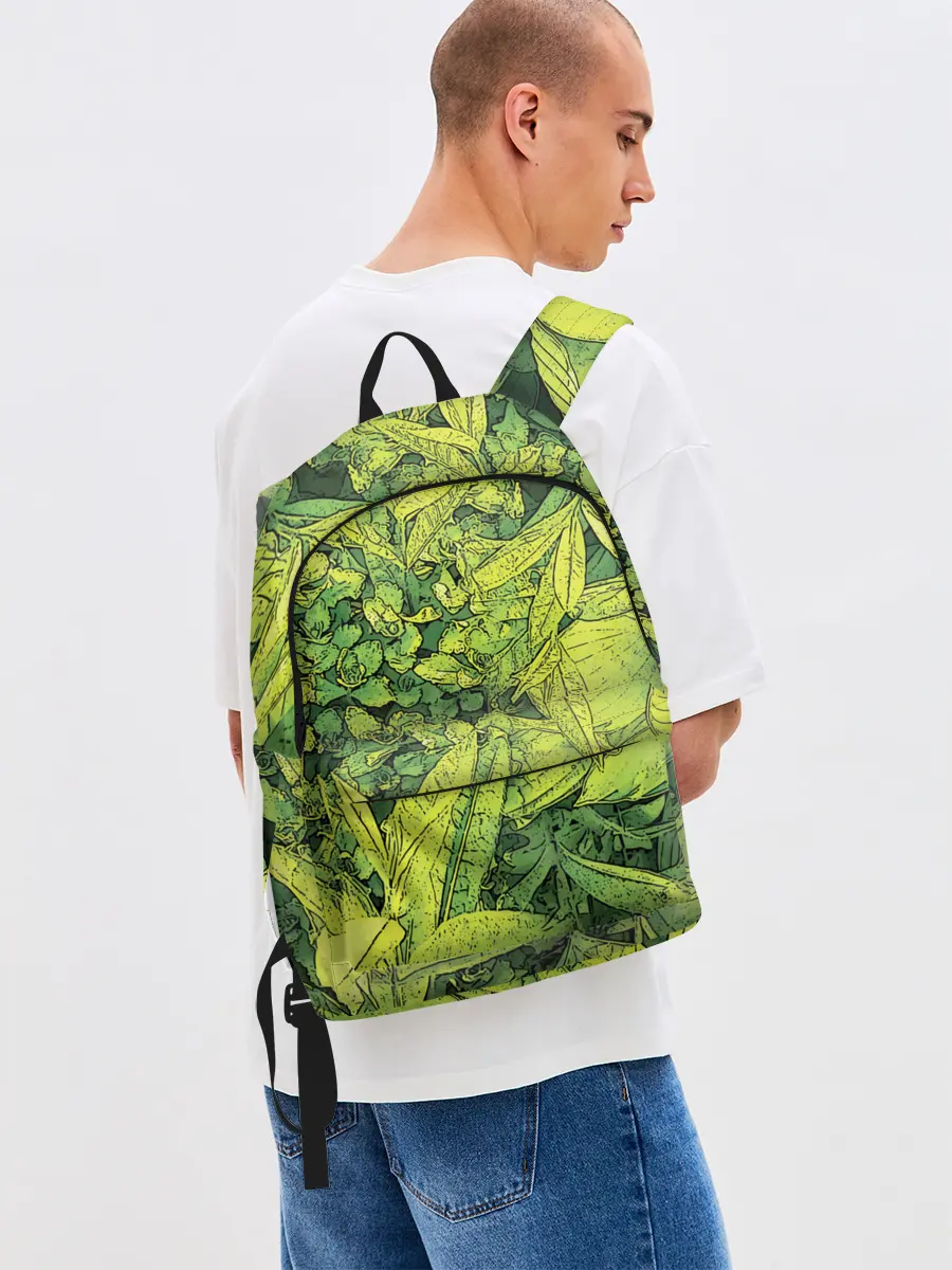 Рюкзак джинсовый / Растительная жизнь - Хоста