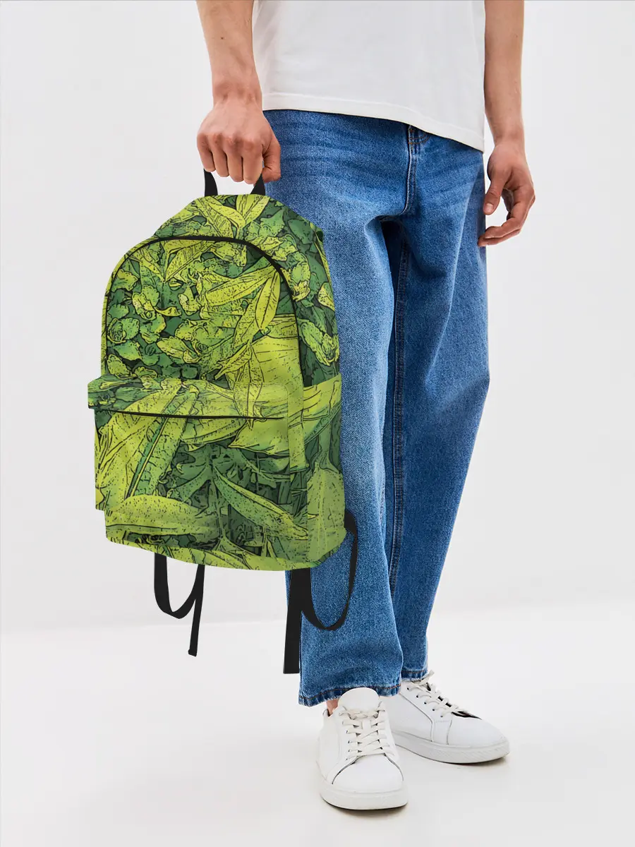 Рюкзак джинсовый / Растительная жизнь - Хоста