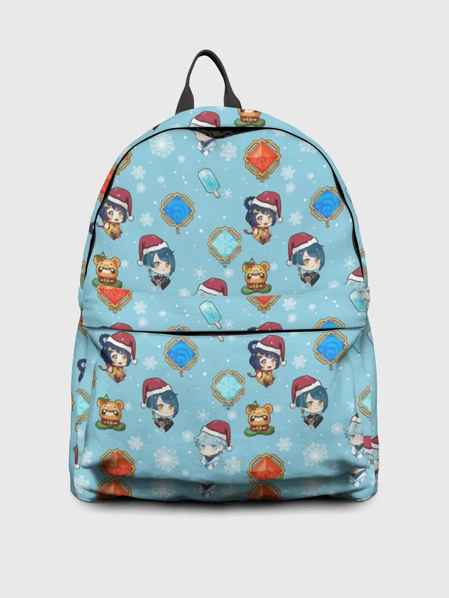 Рюкзак джинсовый / Genshin Impact Pattern