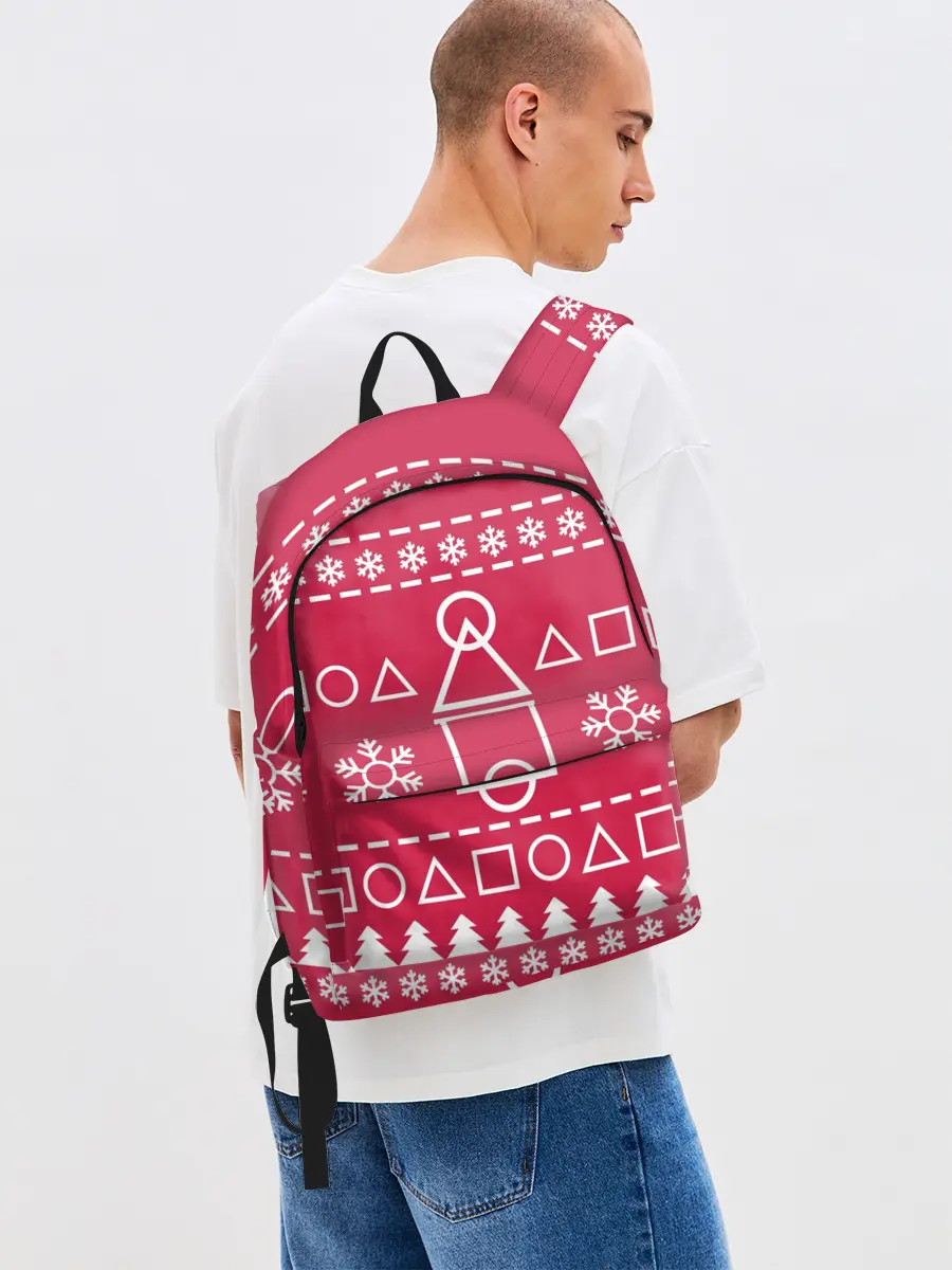 Рюкзак джинсовый / Новогодний Ojingeo geim.