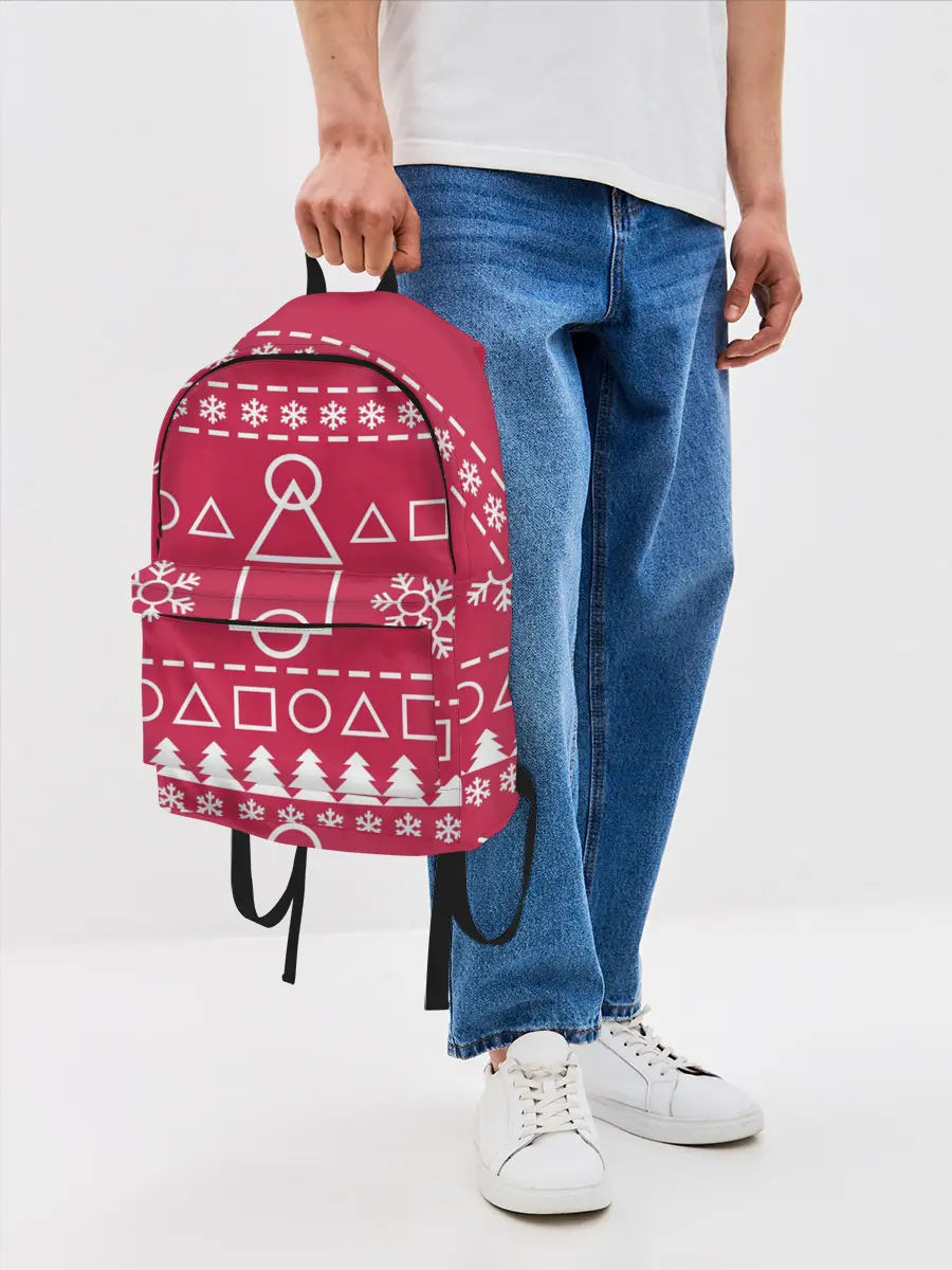 Рюкзак джинсовый / Новогодний Ojingeo geim.