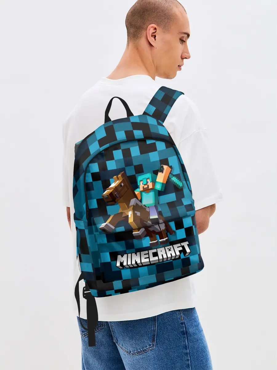 Рюкзак джинсовый / Minecraft, Пиксели