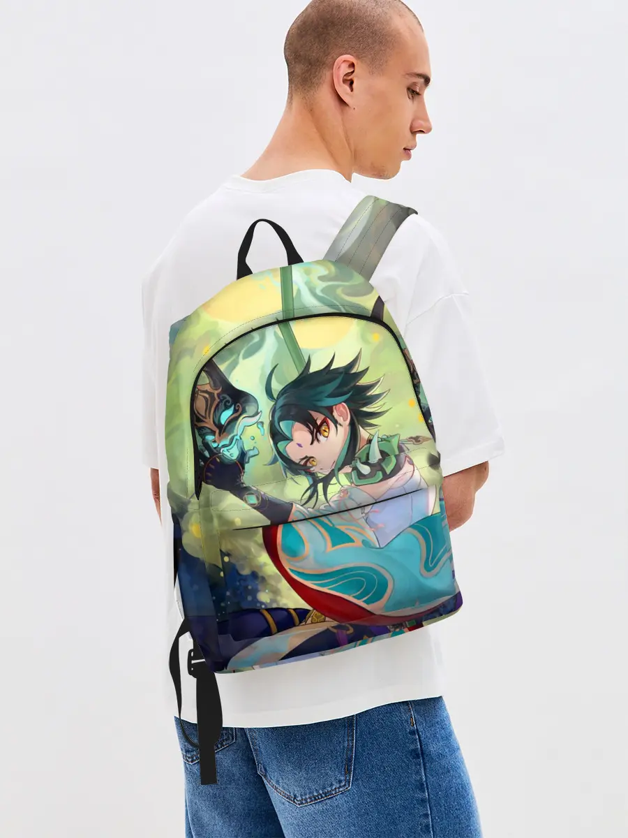 Рюкзак джинсовый / Xiao | Сяо | Genshin Impact