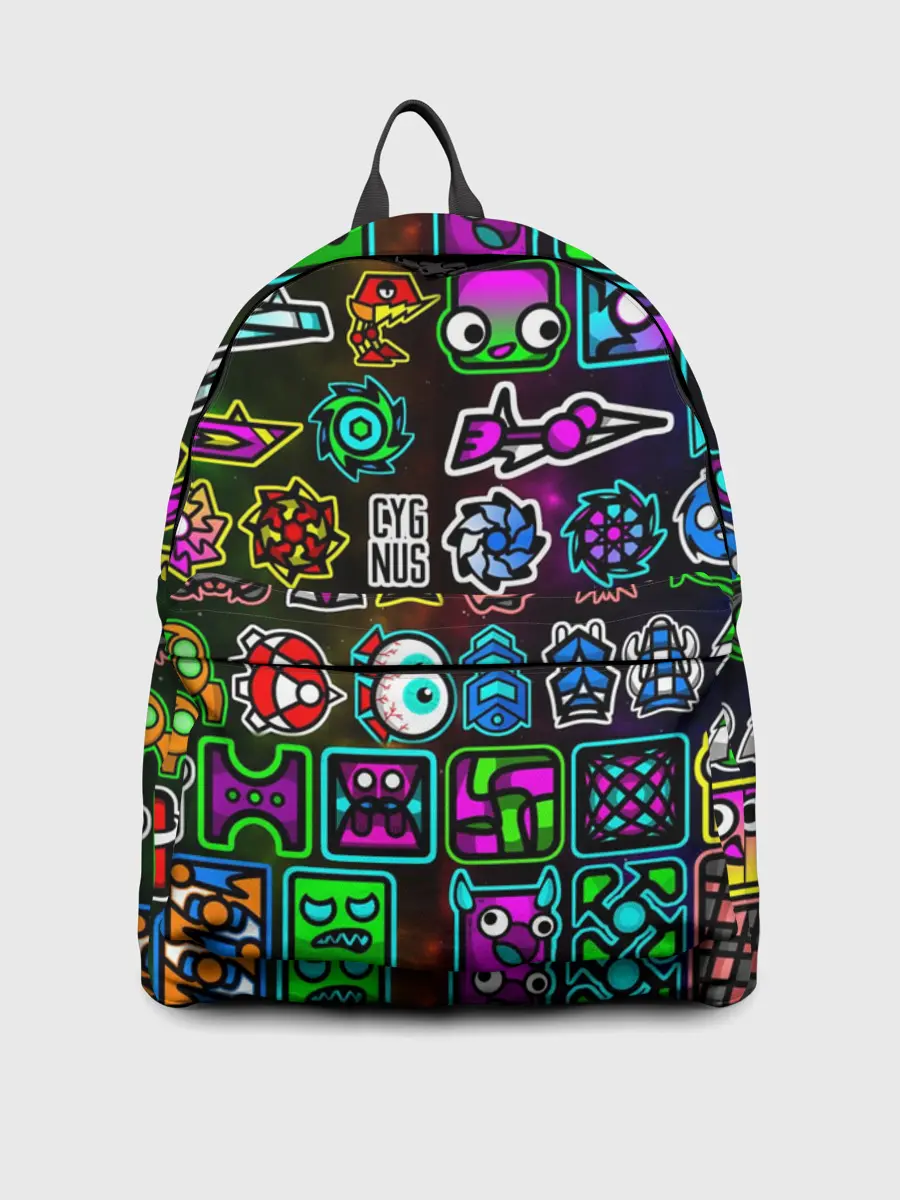 Рюкзак джинсовый / GEOMETRY DASH ГЕРОИ