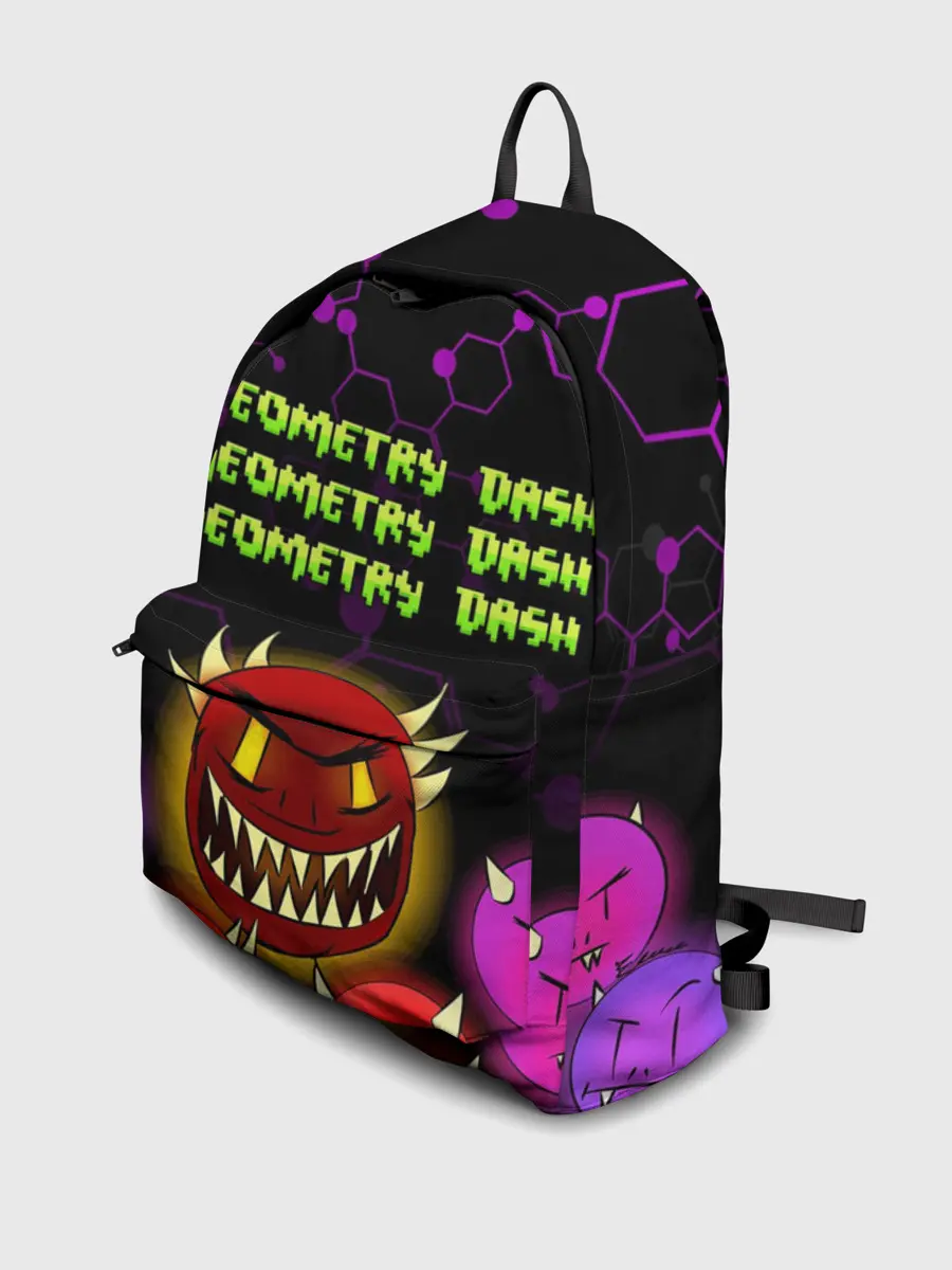 Рюкзак джинсовый / GEOMETRY DASH DEMONS / ДЕМОНЫ