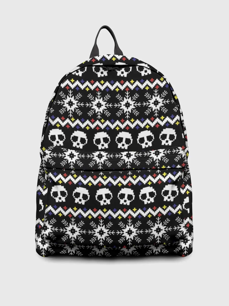 Рюкзак джинсовый / Свитер с черепами.