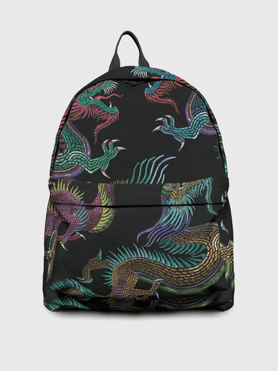 Рюкзак джинсовый / Цветные драконы