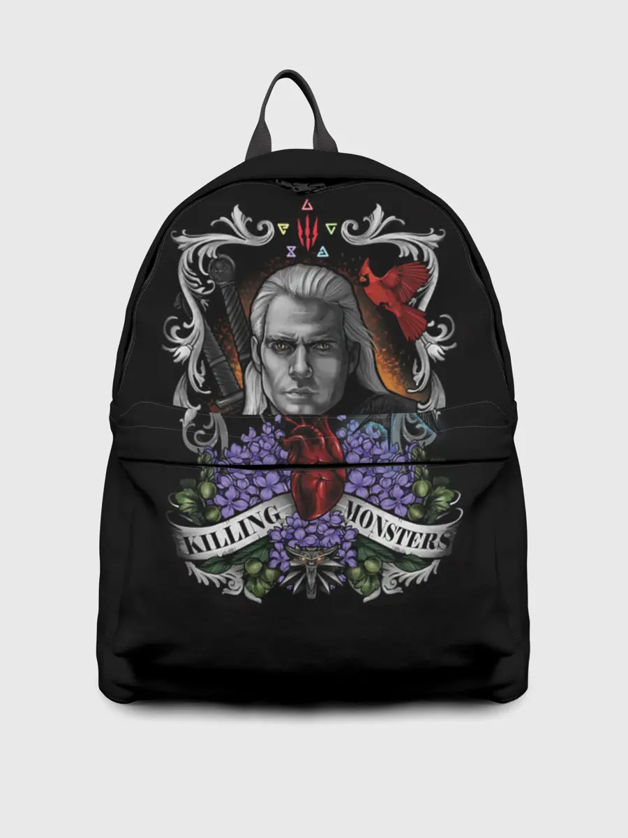 Рюкзак джинсовый / ГЕРАЛЬТ КРАСОЧНЫЙ ПОСТЕР / ГЕРАЛЬ ИЗ РИВИИ