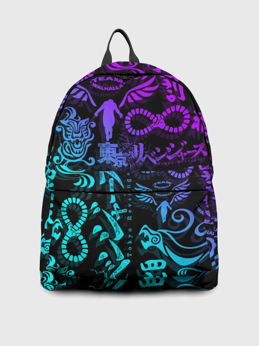 Рюкзак джинсовый / ТАТУ ТОКЙСКИЕ МСТИТЕЛИ НЕОН |