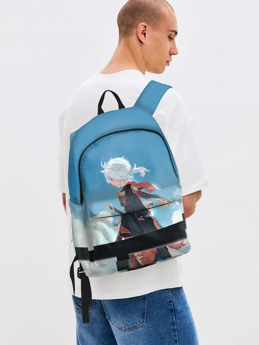 Рюкзак джинсовый / КАДЗУХА НА ФОНЕ НЕБА