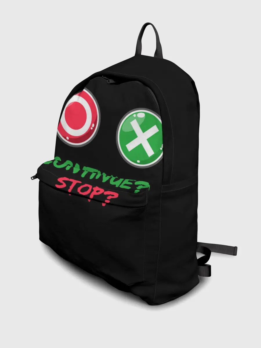 Рюкзак джинсовый / Игра в кальмара: кнопки выбора