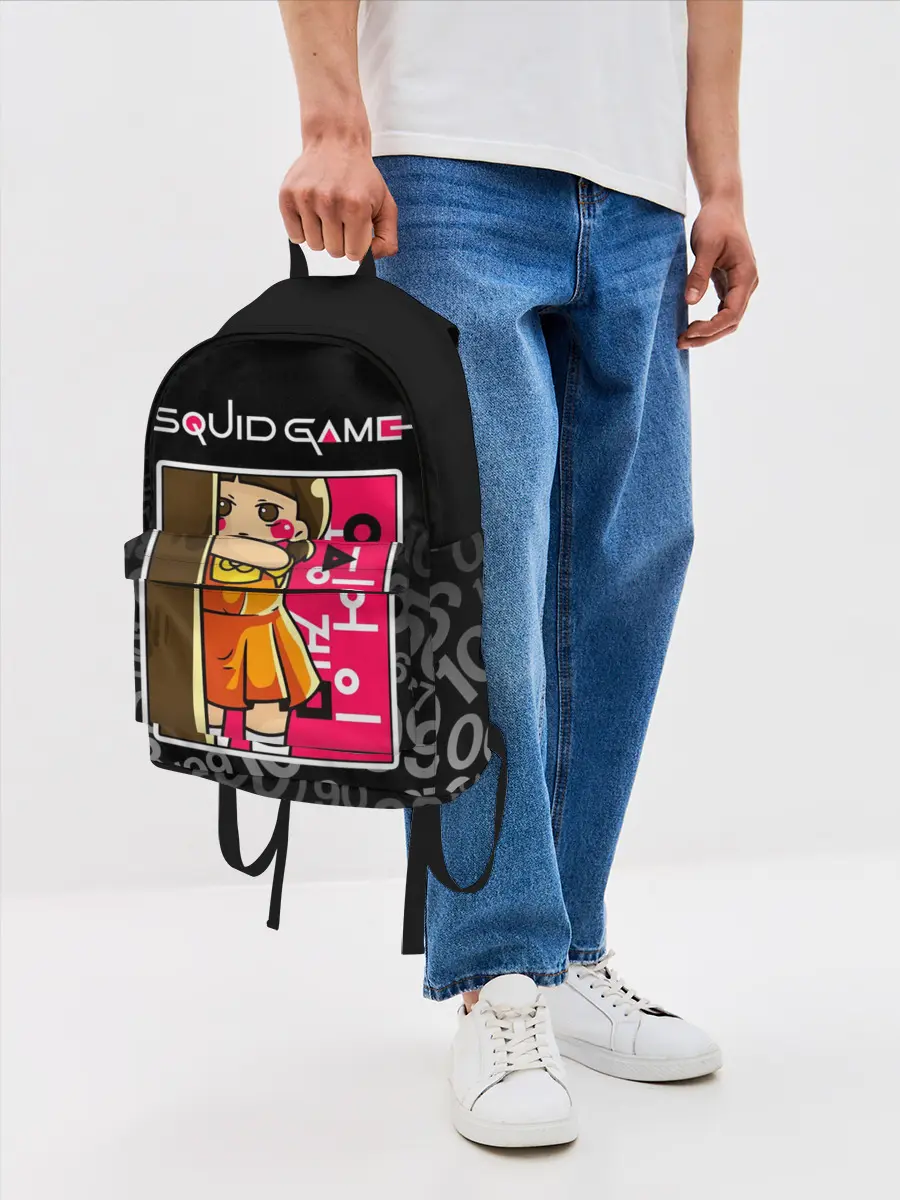 Рюкзак джинсовый / ИГРА В КАЛЬМАРА / КУКЛА / DOLL