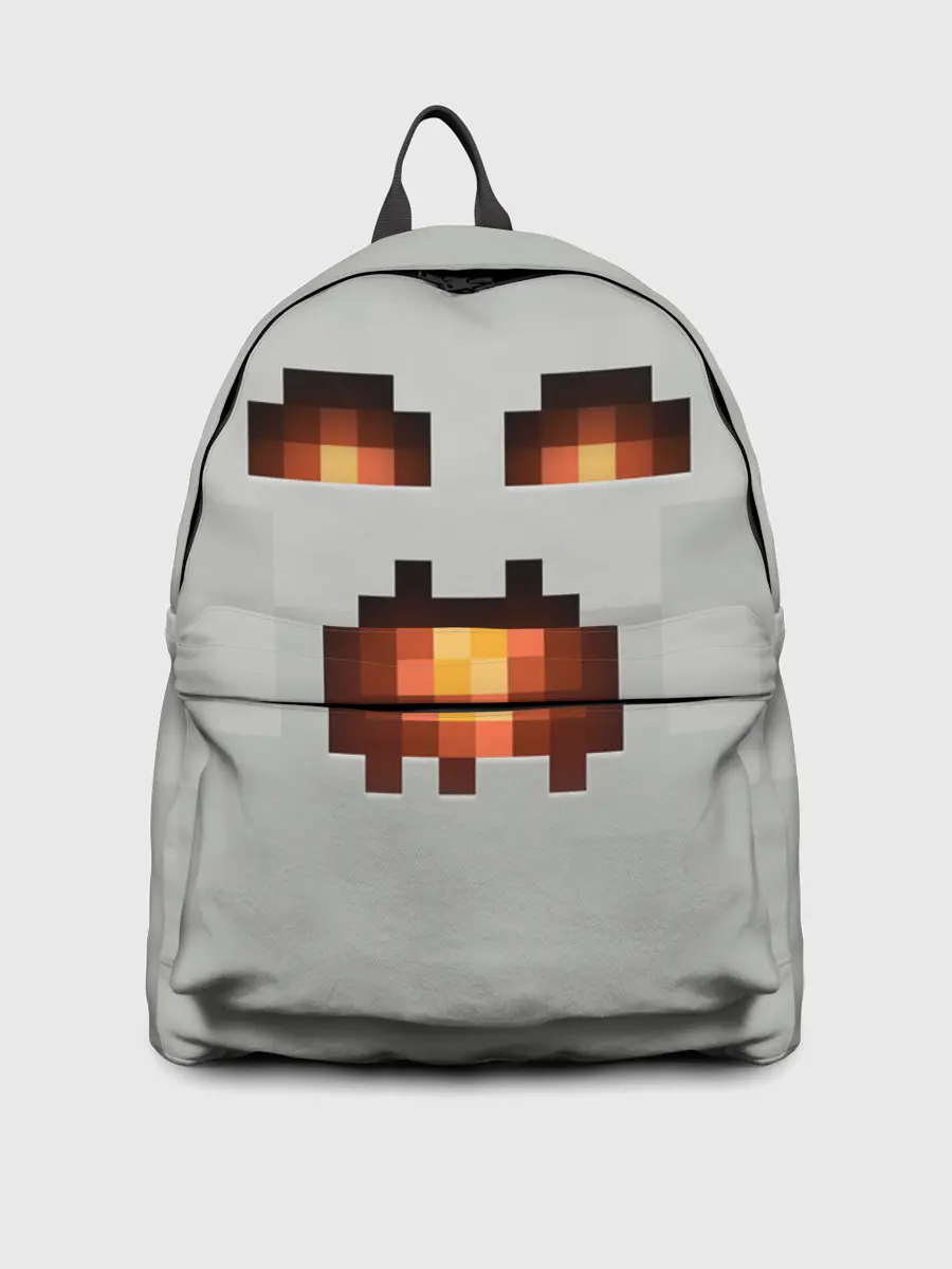Рюкзак джинсовый / МАЙНКРАФТ, ГАСТ ОГНЕННЫЙ