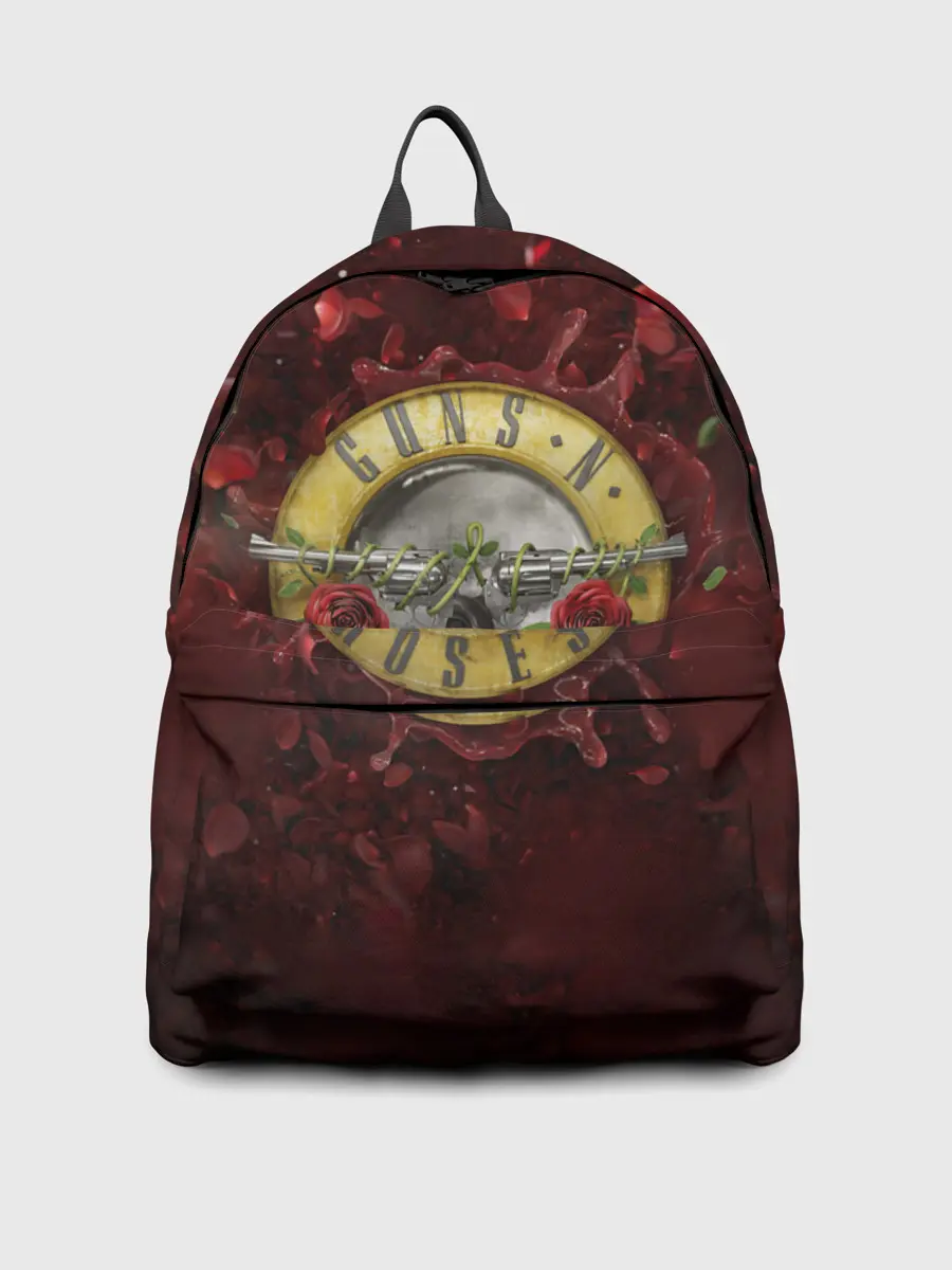 Рюкзак джинсовый / Лого GNR в розах