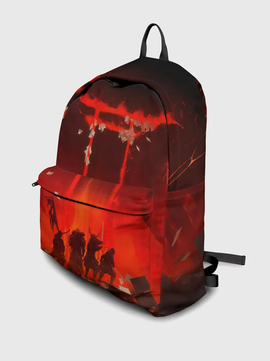 Рюкзак джинсовый / GHOST OF TSUSHIMA САМУРИ В ОГНЕ