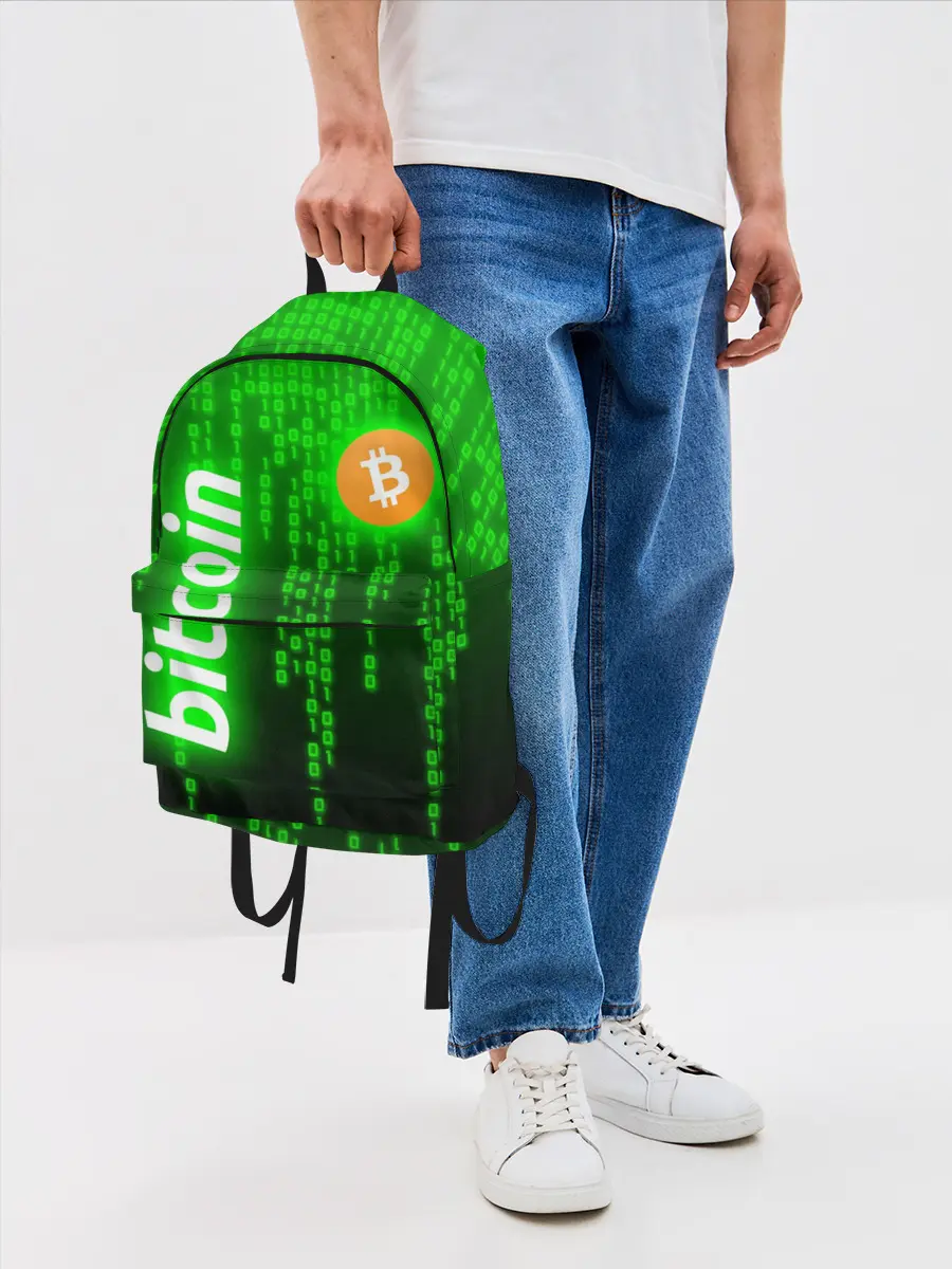 Рюкзак джинсовый / BITCOIN / БИТКОИН / CRYPTO / КРИПТА