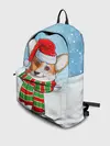 Рюкзак джинсовый / Новогодний Корги / New Years Corgi