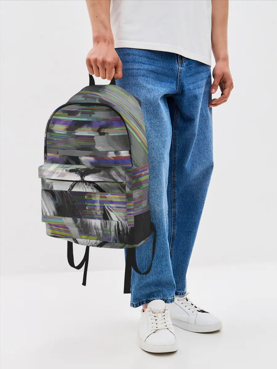 Рюкзак джинсовый / Glitch lion 2020