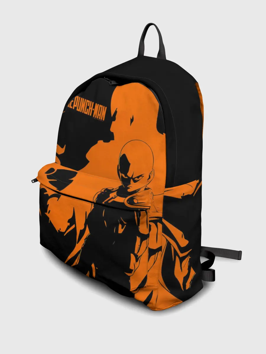 Рюкзак джинсовый / Сайтама образ в силуэте One Punch-Man