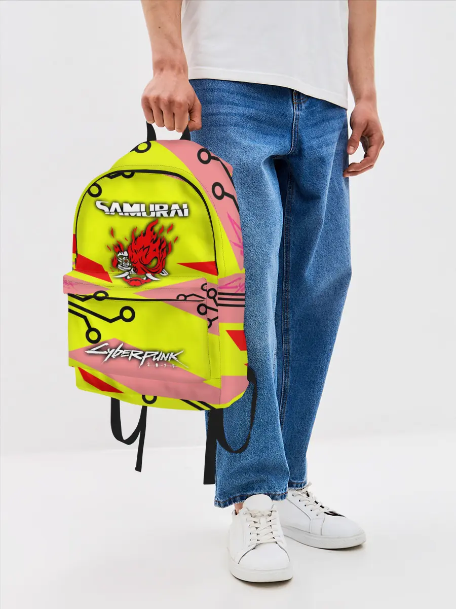 Рюкзак джинсовый / Cyberpunk 2077 Киберматрица.