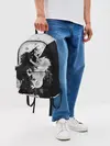 Рюкзак джинсовый / ИНЬ ЯНЬ ВОЛКИ ЧЁРНО БЕЛЫЙ