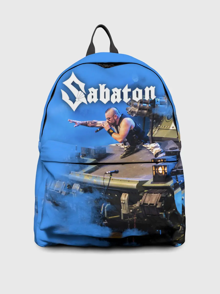 Рюкзак джинсовый / Йоаким Броден на танке Sabaton