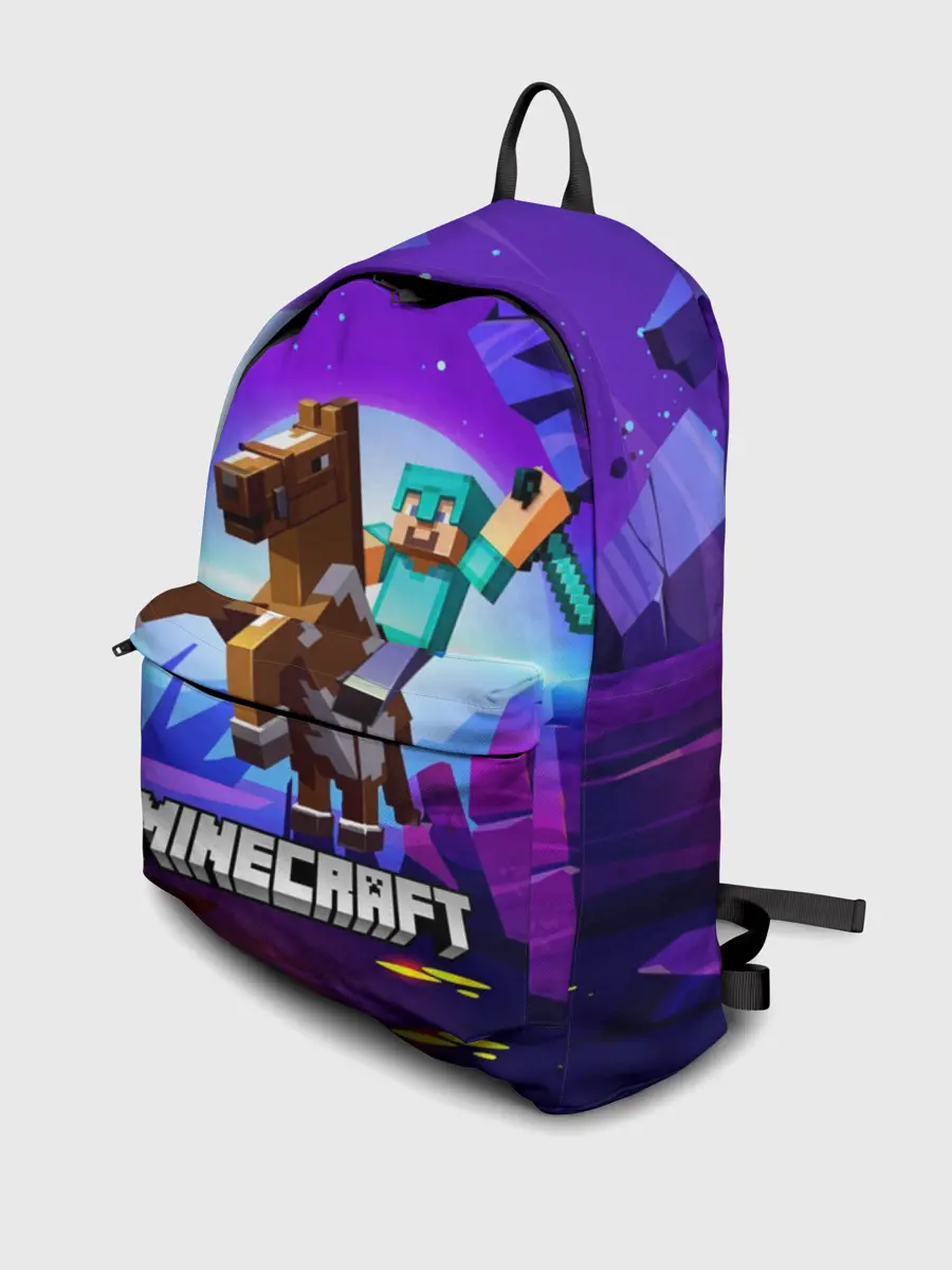 Рюкзак джинсовый / Minecraft на коне!