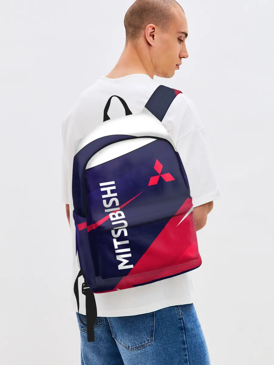 Рюкзак джинсовый / MITSUBISHI ТРИКОЛОР