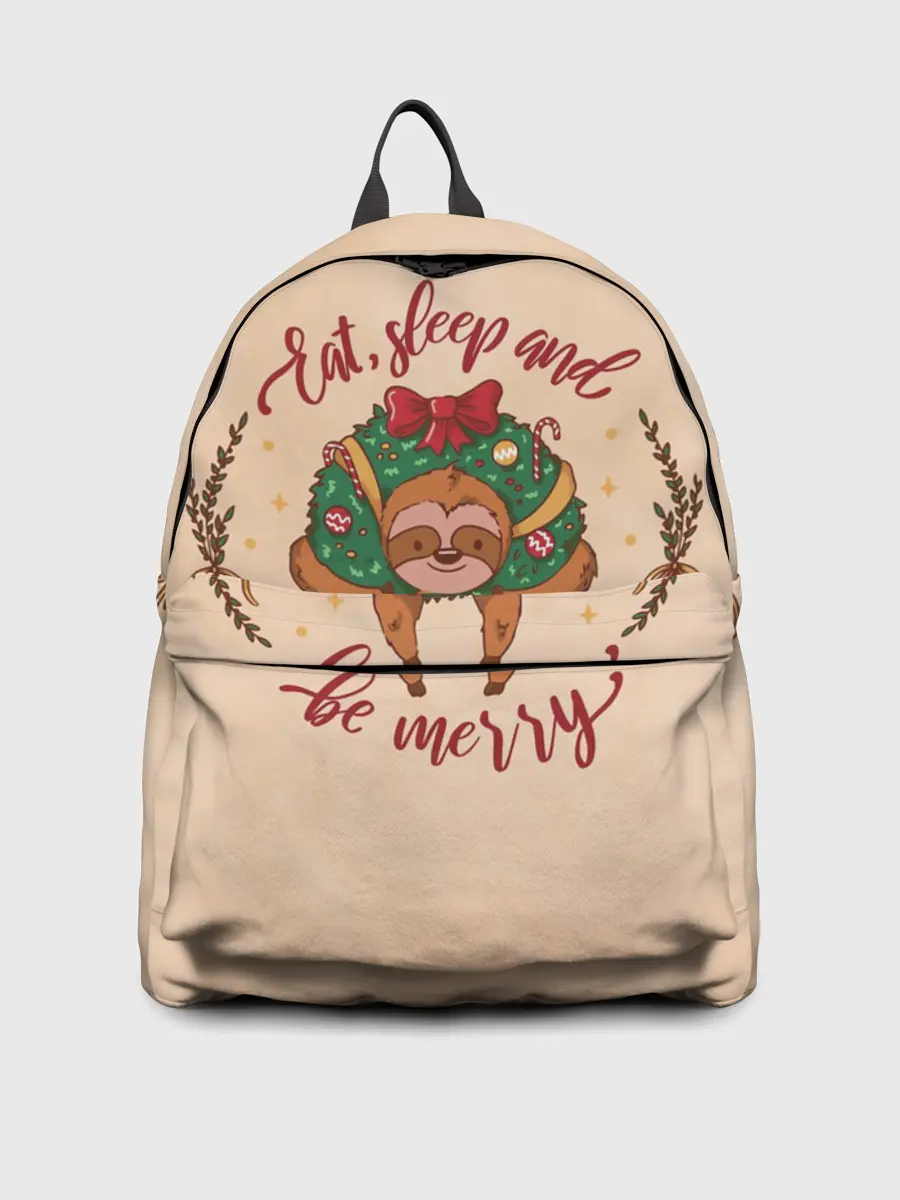 Рюкзак джинсовый / Ленивец Новый год