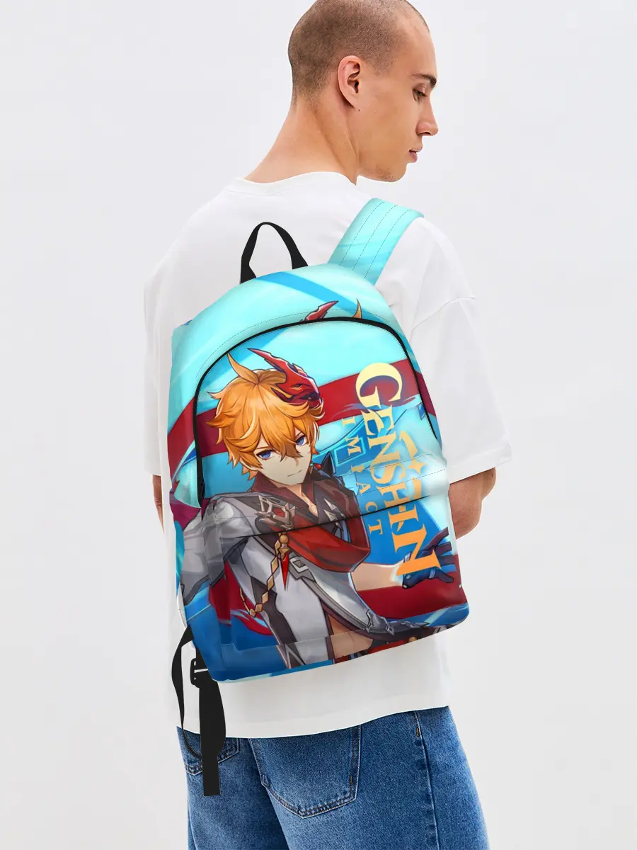 Рюкзак джинсовый / Геншин импакт: Тарталья