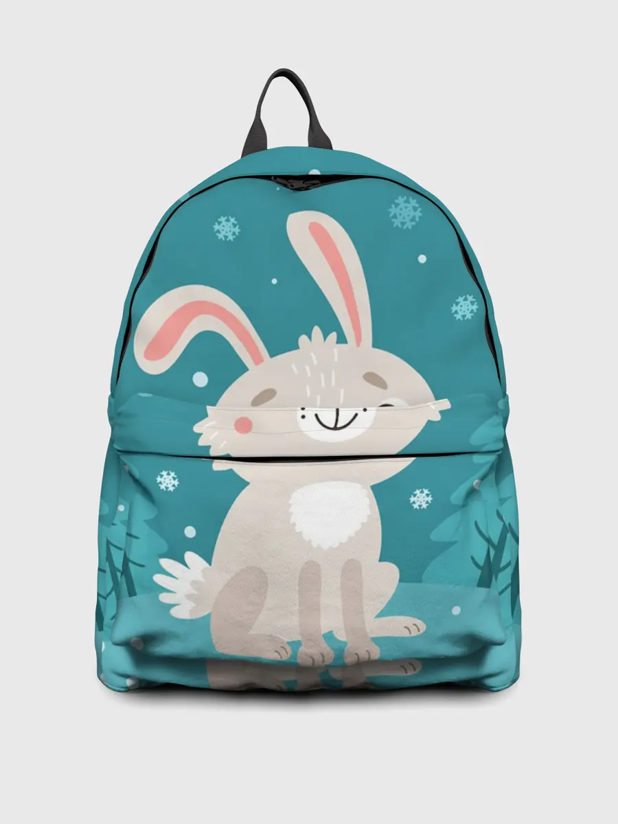 Рюкзак джинсовый / Новогодний зайчик