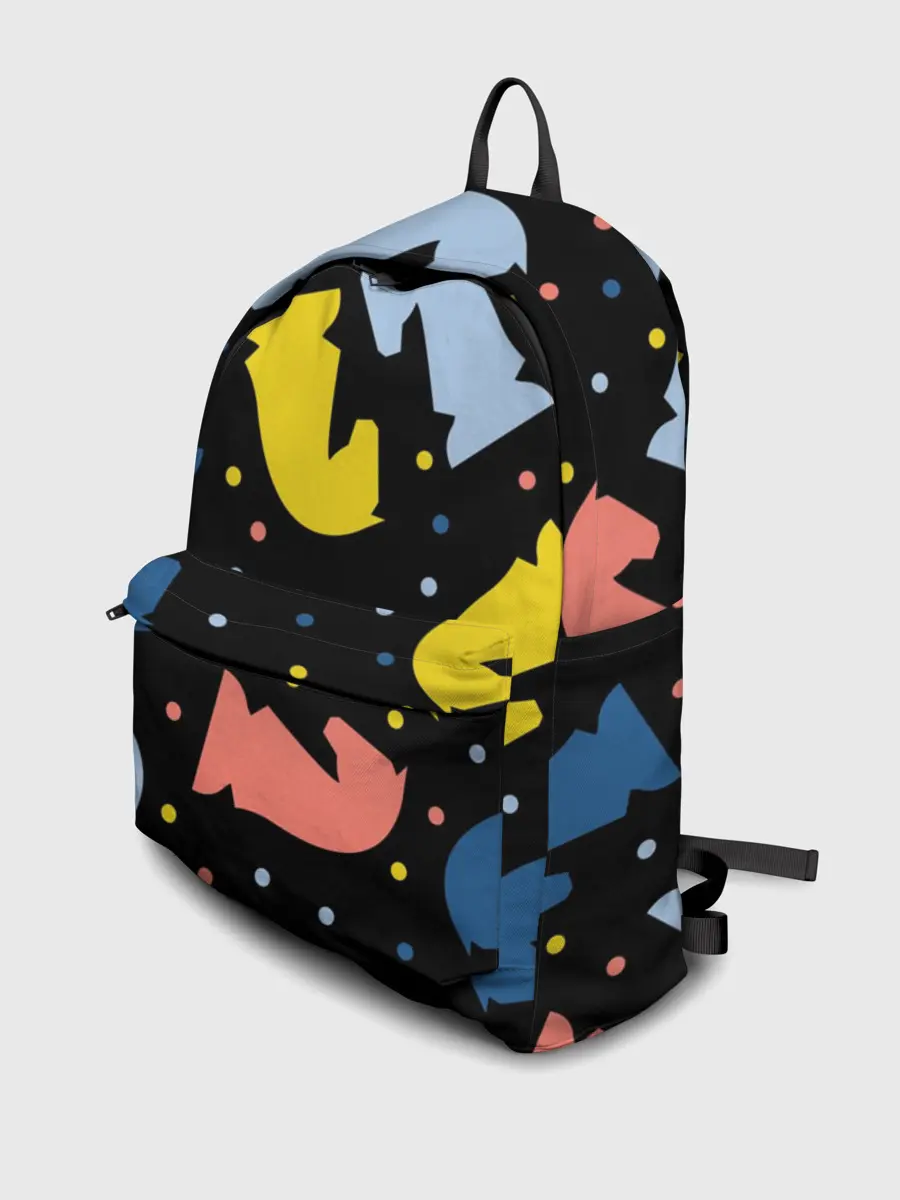 Рюкзак джинсовый / Шахматные фигуры цветные