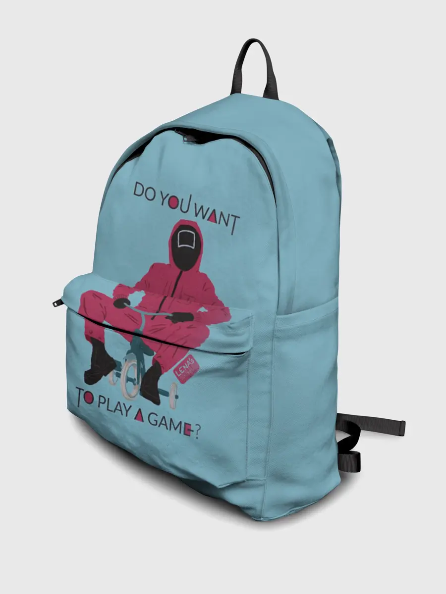 Рюкзак джинсовый / ИГРА В КАЛЬМАРА DO YOU WANT TO PLAY A GAME?