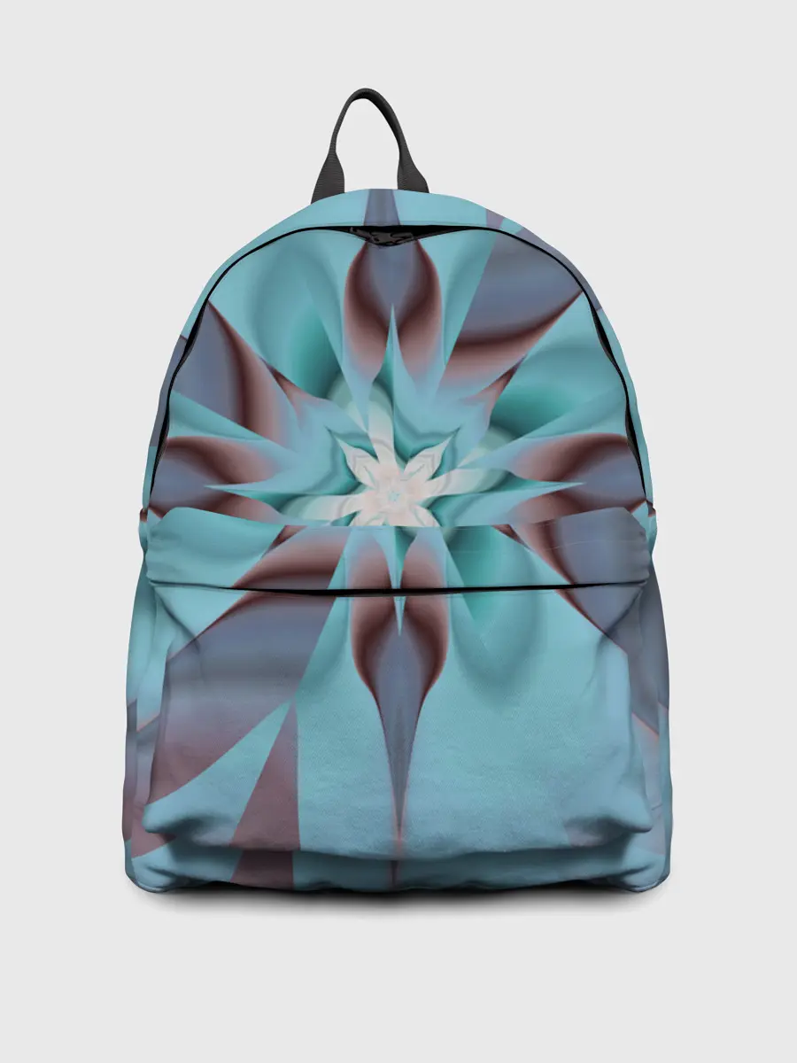 Рюкзак джинсовый / Абстрактный цветок. Голубой.