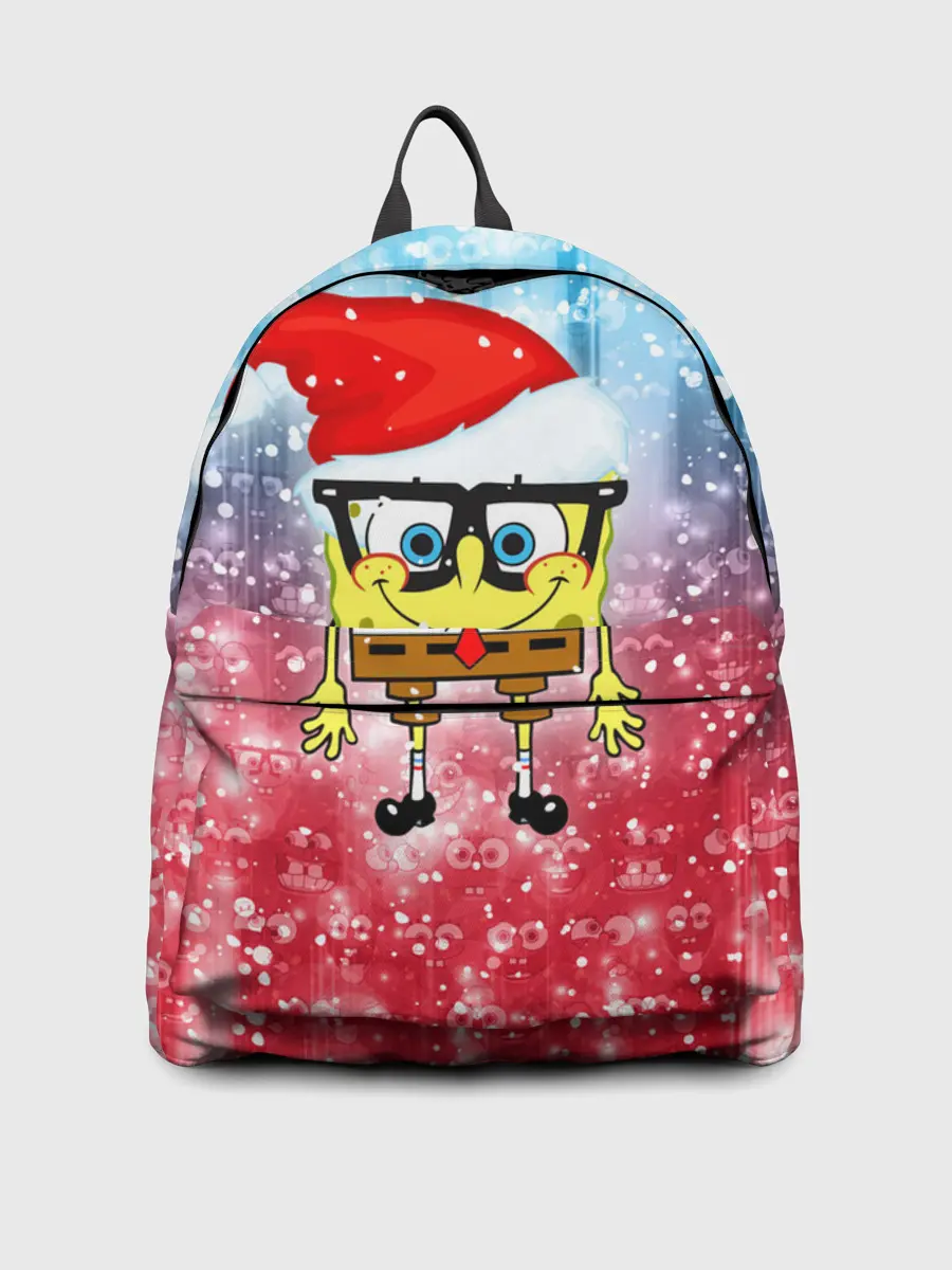 Рюкзак джинсовый / Новогодний Спанч Боб