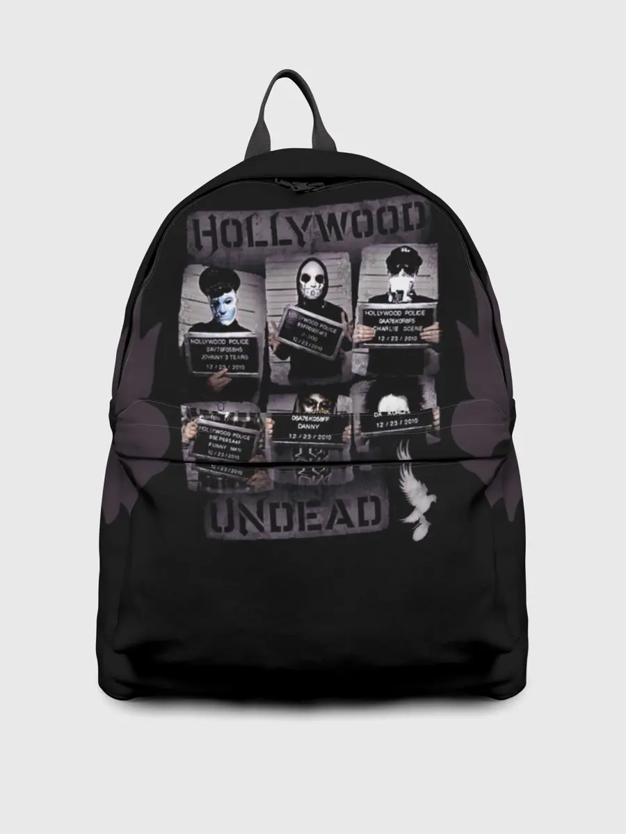 Рюкзак джинсовый / Группа Hollywood Undead под следствием