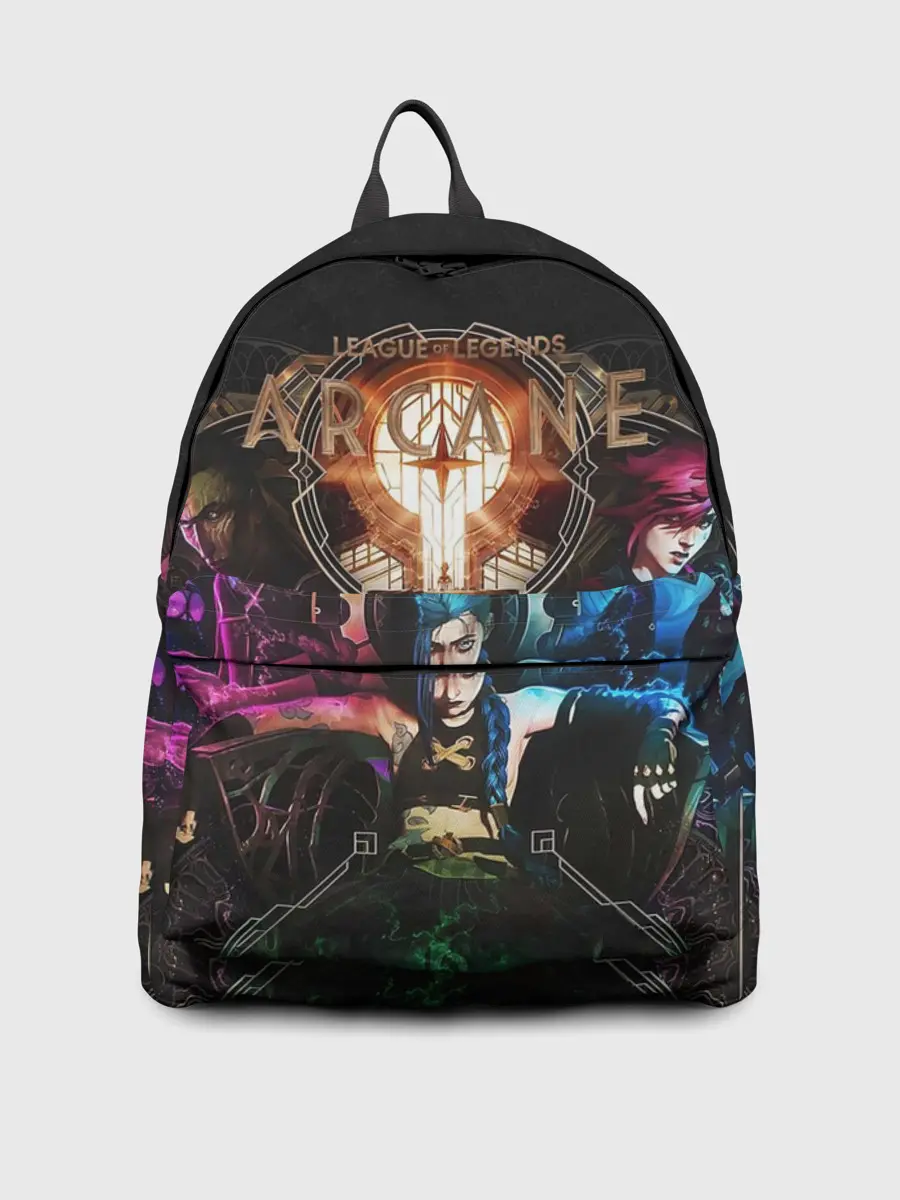 Рюкзак джинсовый / Аркейн Джинкс,Ви и Силко