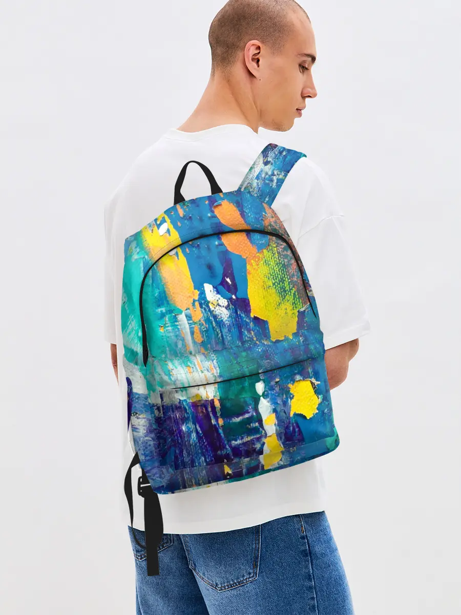 Рюкзак джинсовый / Краской по ткани