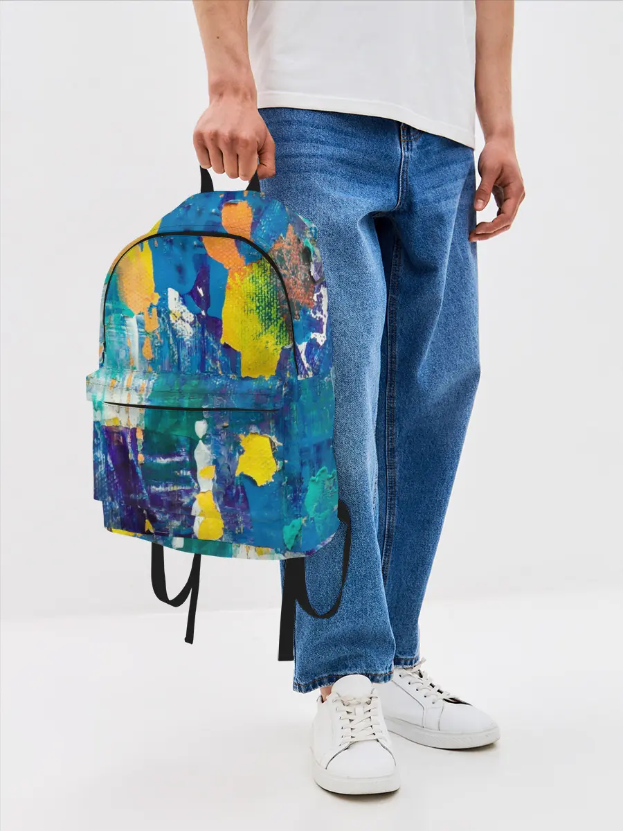 Рюкзак джинсовый / Краской по ткани