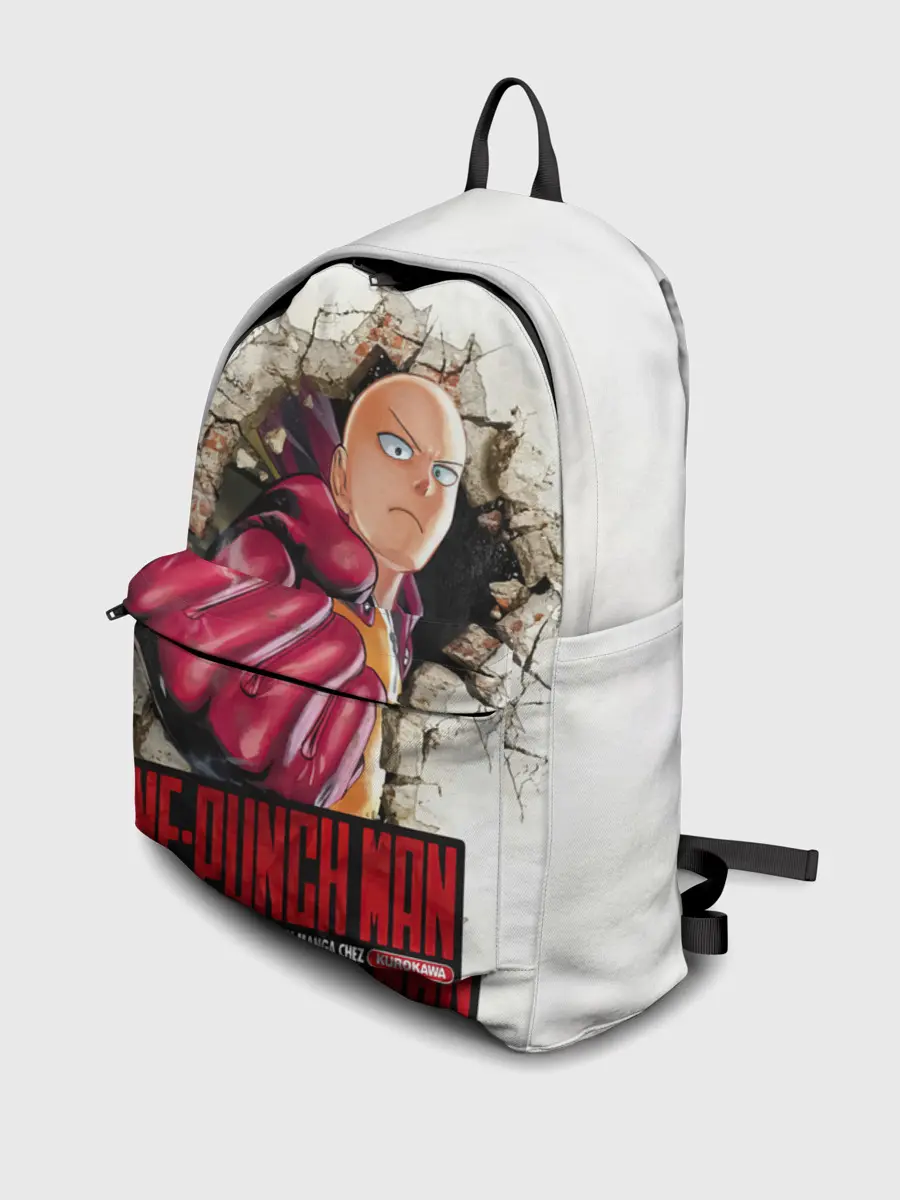 Рюкзак джинсовый / Сайтама пробивая стены One Punch-Man