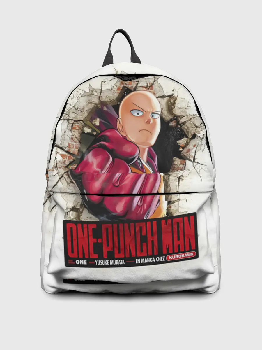 Рюкзак джинсовый / Сайтама пробивая стены One Punch-Man