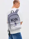 Рюкзак джинсовый / Ангус Янг чертик AC/DC