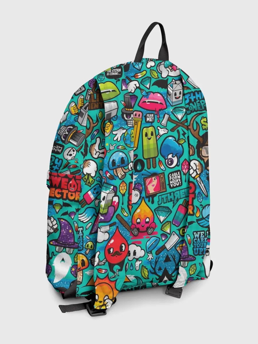 Рюкзак джинсовый / стикербомбинг