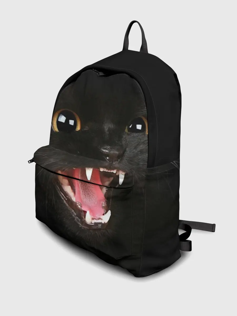 Рюкзак джинсовый / Черный кот